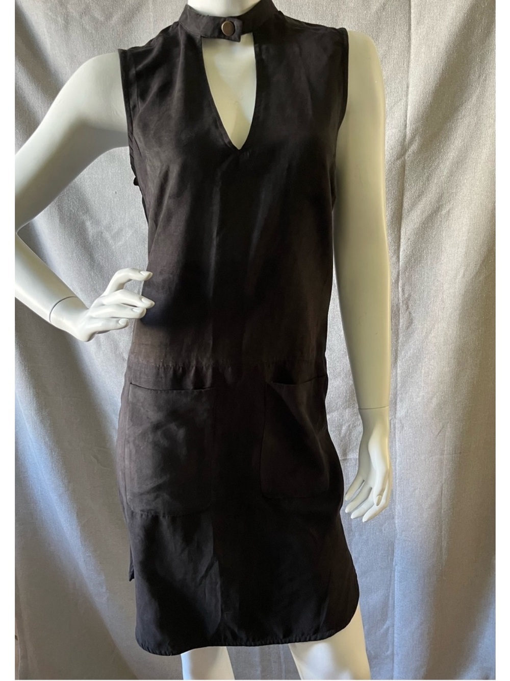 Vera Moda Lightweight Faux Suede Sheath Dress with Pockets